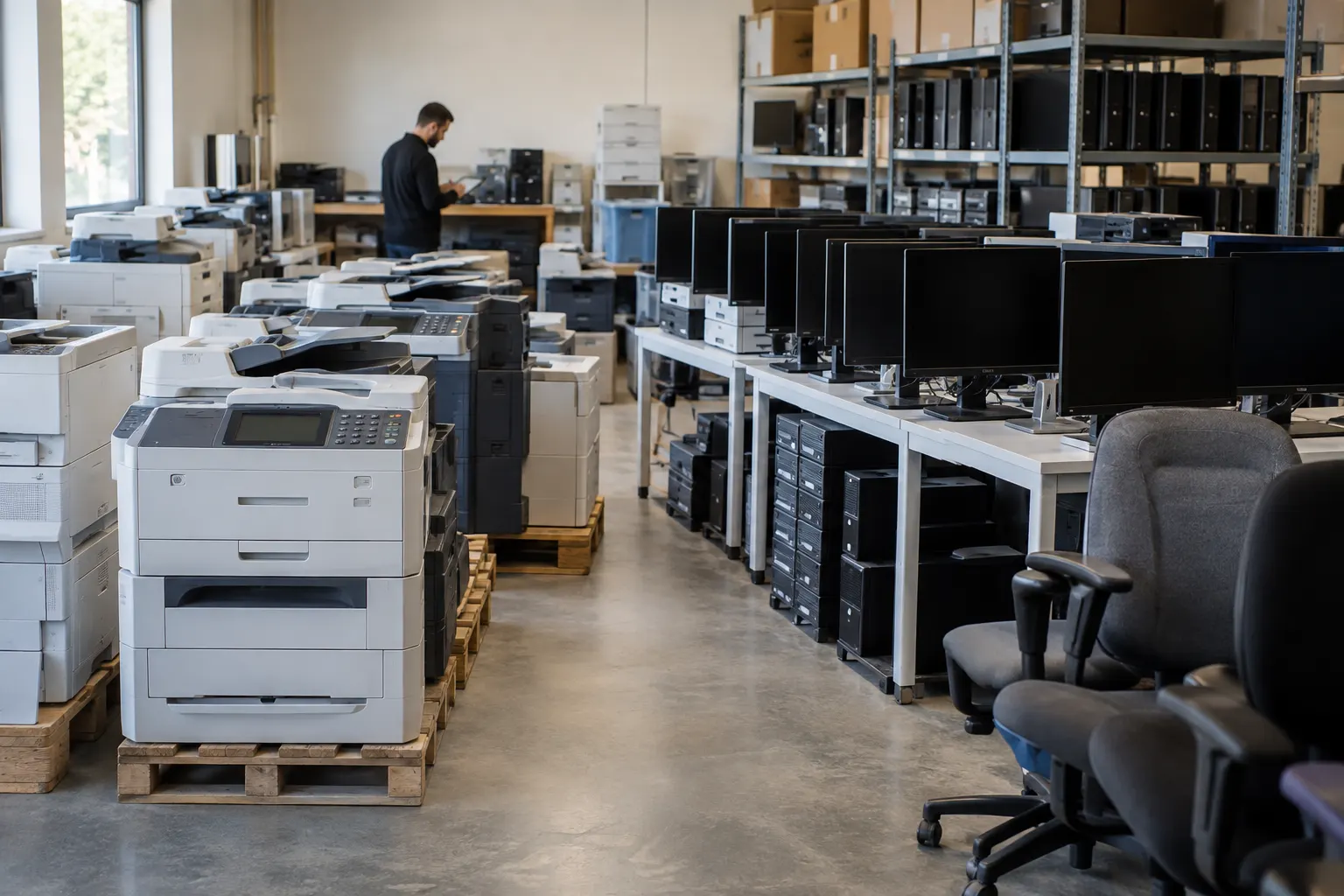 Business Equipment Removal related commercial clearout scene